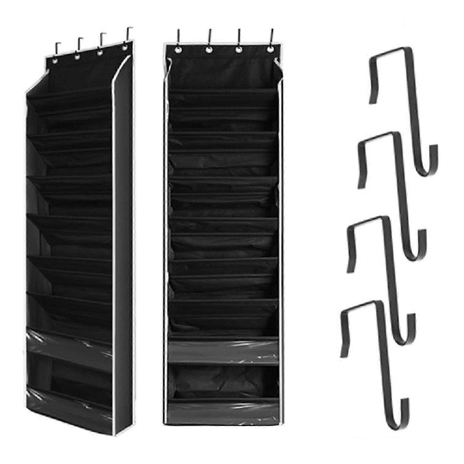 Space Saving 8 Tiers Hanging Shoe Rack Large Pockets Shoe Storage Bag Easy Install Over the Door Footwear Organizer