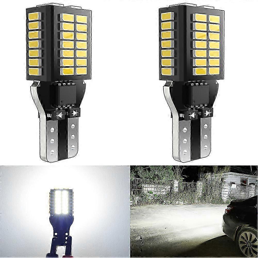 2pcs T15 Led Bulb W16w Led Canbus 920 921 912 Lamp 1200lm 3014smd Super Bright Car Reverse Backup Lights 6000k White 12v Auto