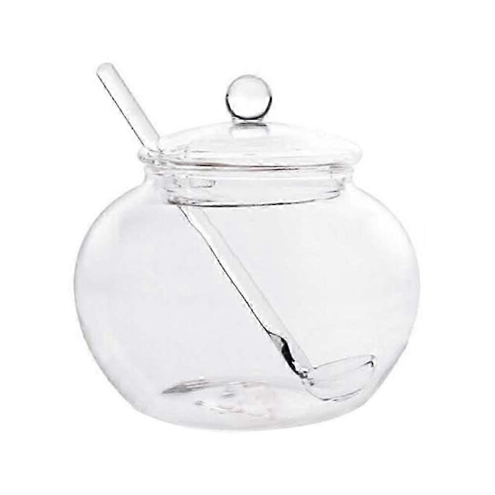 Large Clear Glass Jars for Kitchen Storage - 350ml Sugar Containers