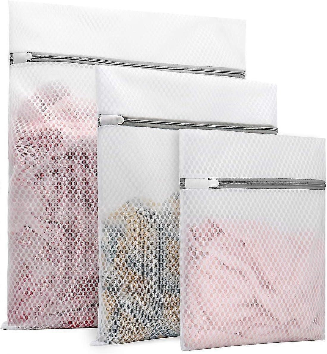 Honeycomb Mesh Laundry Bags, 3-Pack for Delicates Care