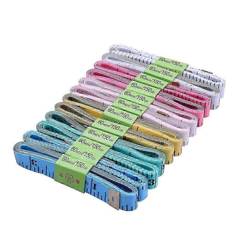 18pcs 1.5M Measuring Tape Flexible Tape Ruler Sewing Tape Measure for Tailor Craftman Random Color