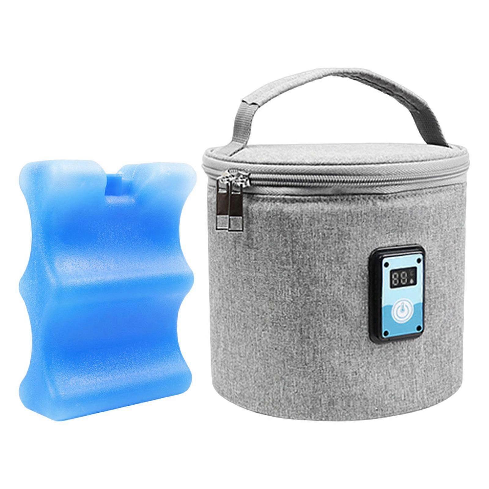 Milk Bag with Ice Pack with Temperature Display Baby Bottle Insulated Bag for