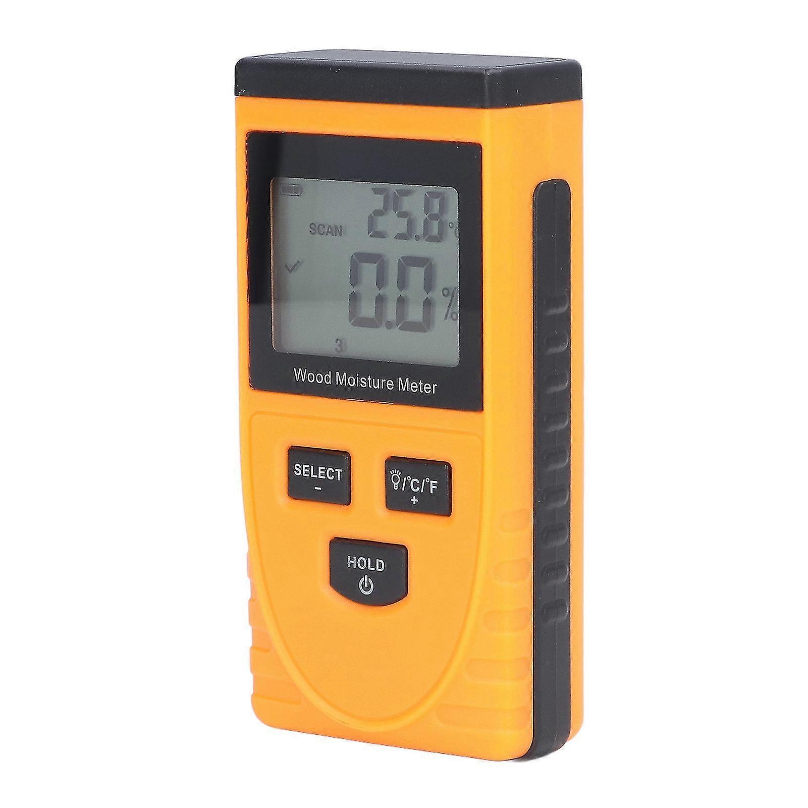 2025 Inductive Wood Moisture Meter High Accuracy LCD Display Lumber Moisture Detector for Bricks Wall Plaster Floors Cabinets