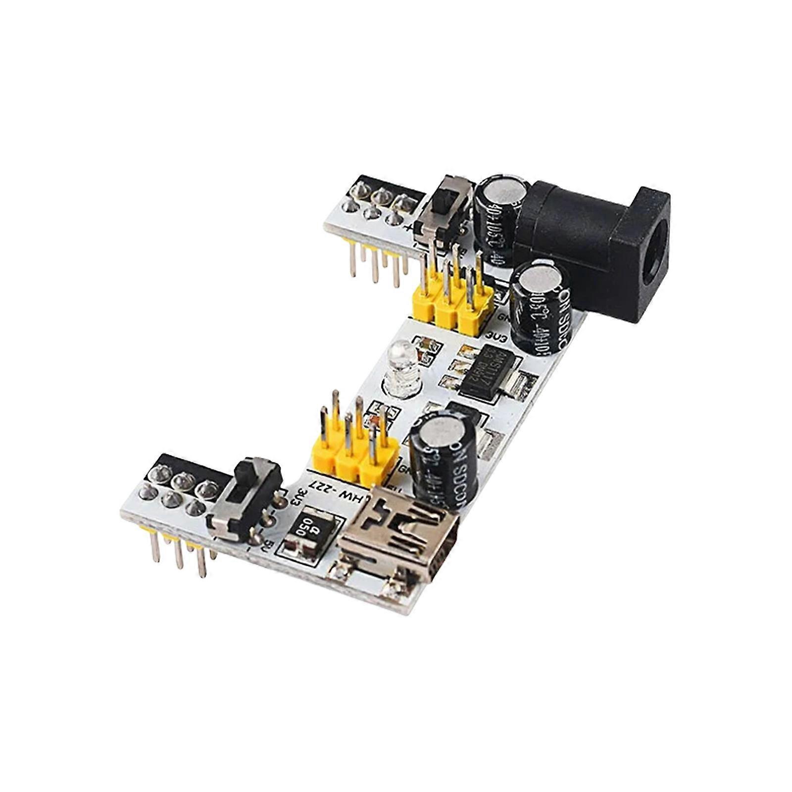 Breadboard Special Power Module 2 Way 5V/3.3V Regulator Electronic Component for Electronics Project Module Multicolor