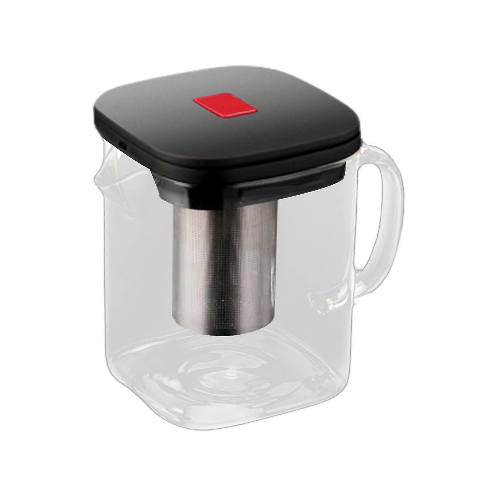 Cam Çaydanlık Çiçek Açan Gevşek Yaprak Çaydanlık Set Üstü Ocak ve Mikrodalga Güvenli 1100ml