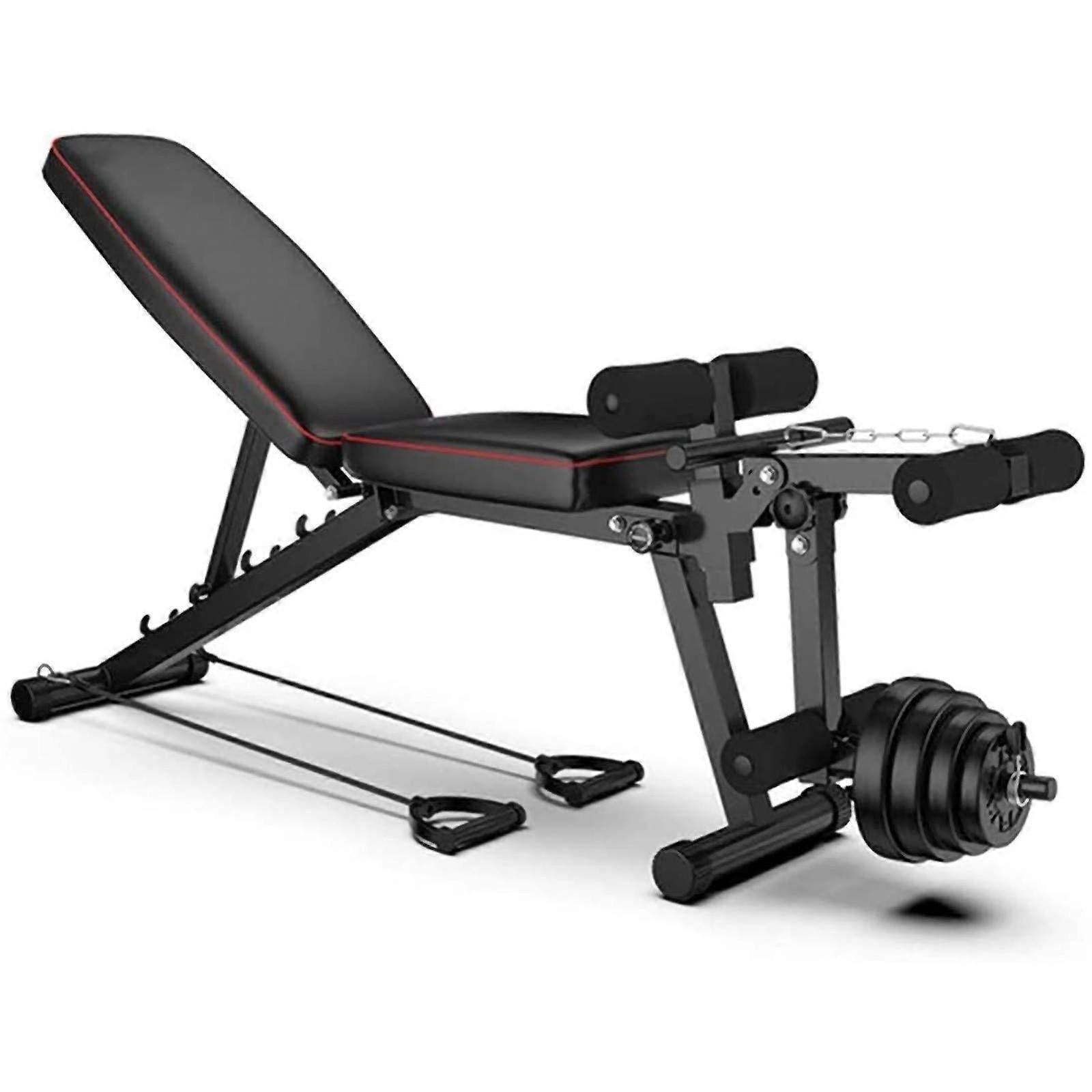 Adjustable Weight Bench, Folding Workout Bench with Leg Extender, Home Gym, Max Load 200
