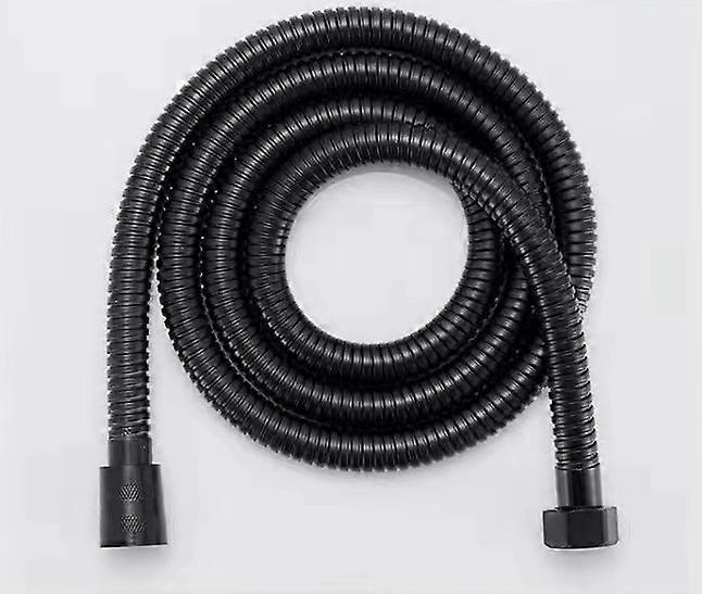 Shower hose - 200cm - shower hoses - Universal - stainless steel - black - Extra long stainless steel shower hose attachment - Flexible hand shower s