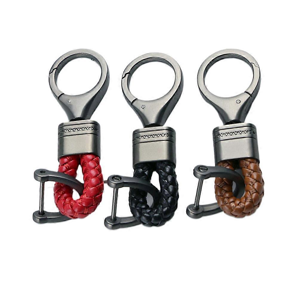 3pcs Woven Print Key Holder Small Key Rings Unique Design for Men Car Lovers