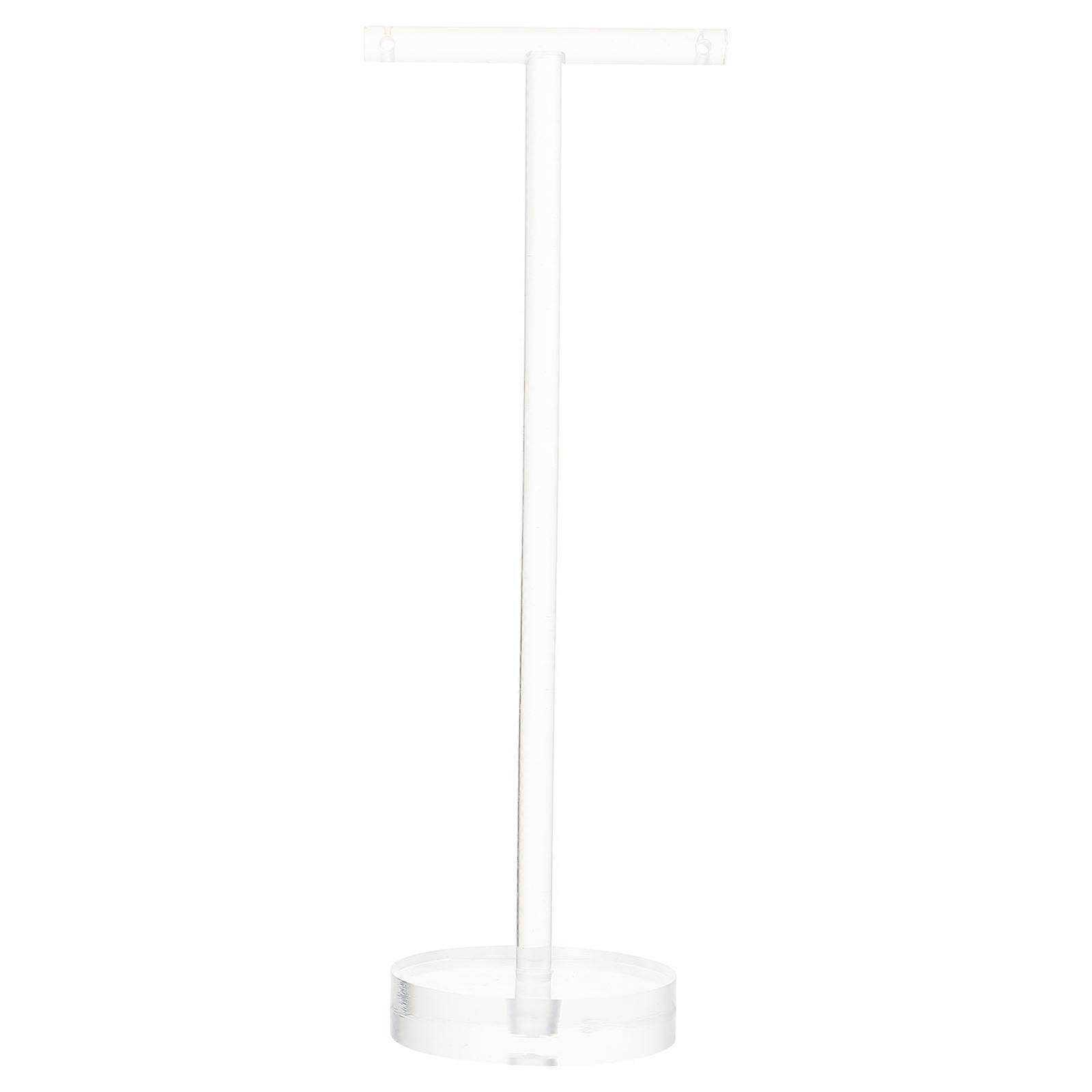T-Shaped Earring Storage Rack for Jewelry Organizer Made of Acrylic Transparent Color 1pc