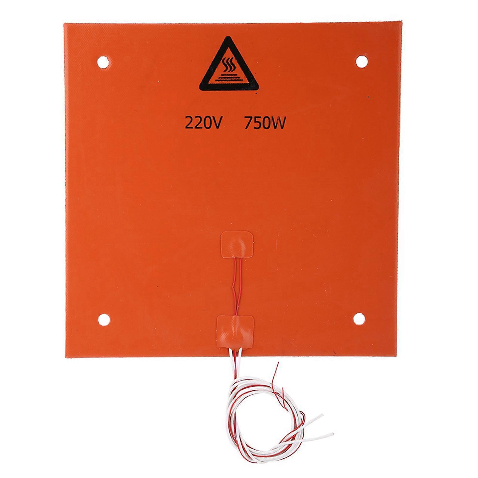 3D Printer Accessories, Silicone Heating Pad for Heated Bed 220V 750W, Punch 310 x 310mm