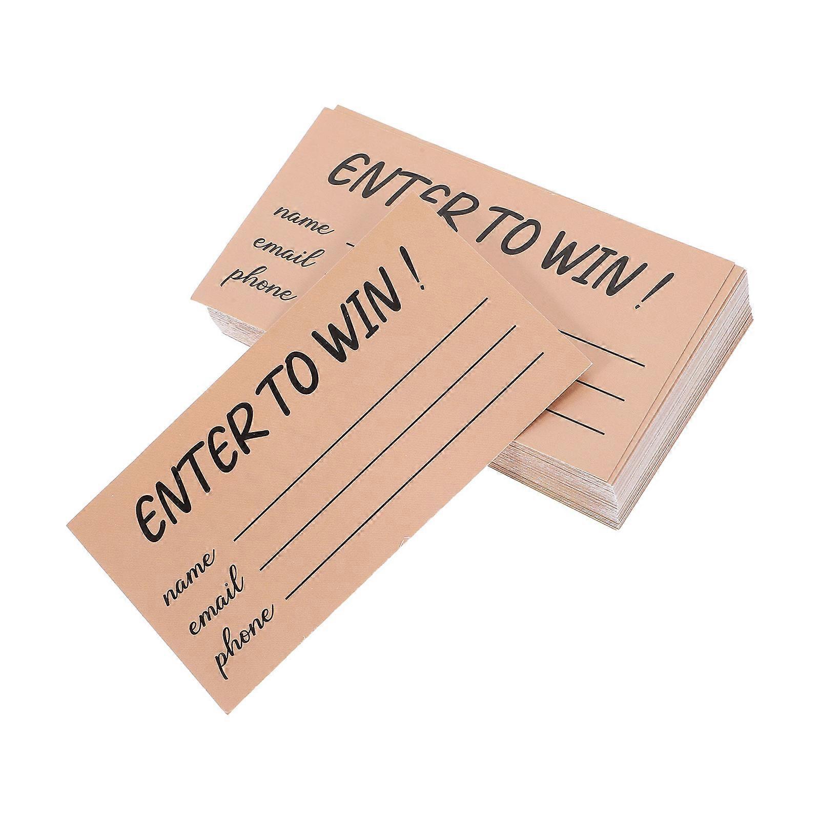 Voting Raffle Tickets Entry Form Cards Rectangular Multi-Use Voting Cards Trade Show Registration 9.00X5.00X0.01cm 300Pcs