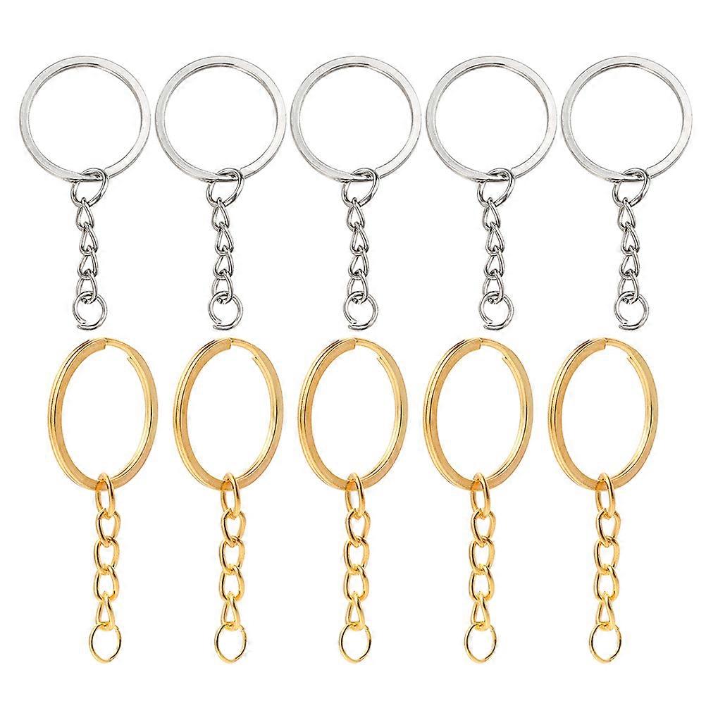 40PCS Split Keychain Rings with Open Jump Rings – DIY Keychain Kit for Crafting, Luggage & Keychain Decoration