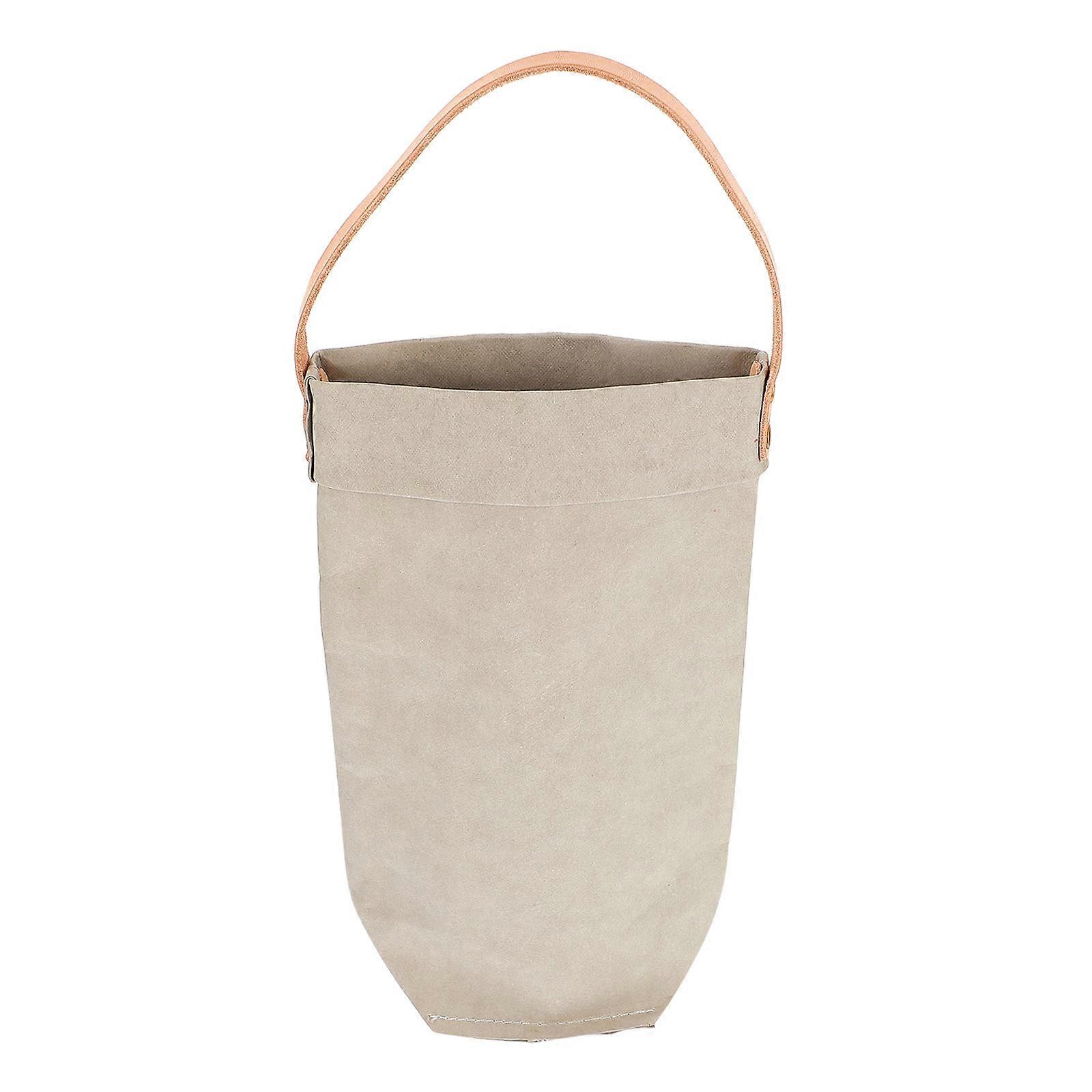 Elegant Kraft Paper Packaging Bag Grey Color for Storage Use Reusable Fits Standard Size