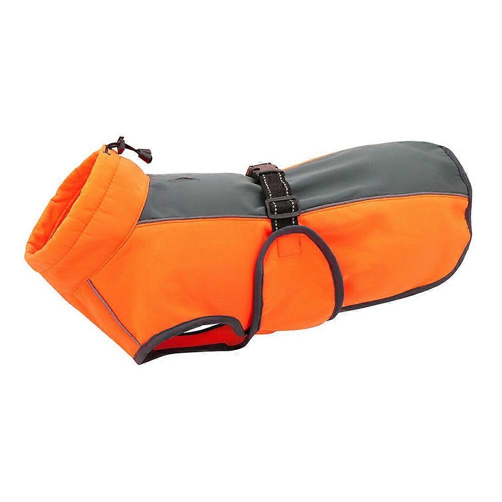 Dog Winter Jacket Reusable Pet Reflective Clothes Orange L 1Set