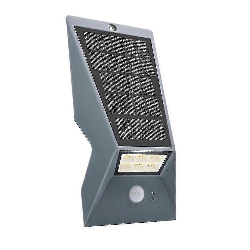 Solar Panel Wall Lamp Ip65 Three Lighting Modes Black/white/gray Shell  73led