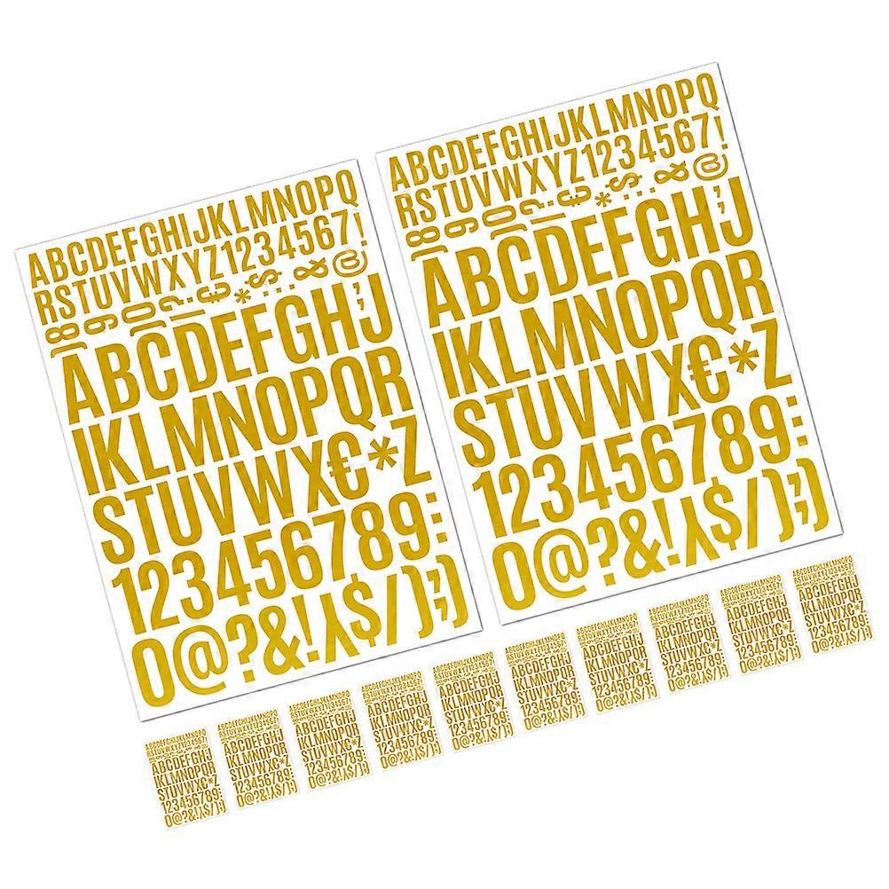 Alphabet Number Stickers Multi-Purpose Mailbox Letters Stickers Car 12 Sheets