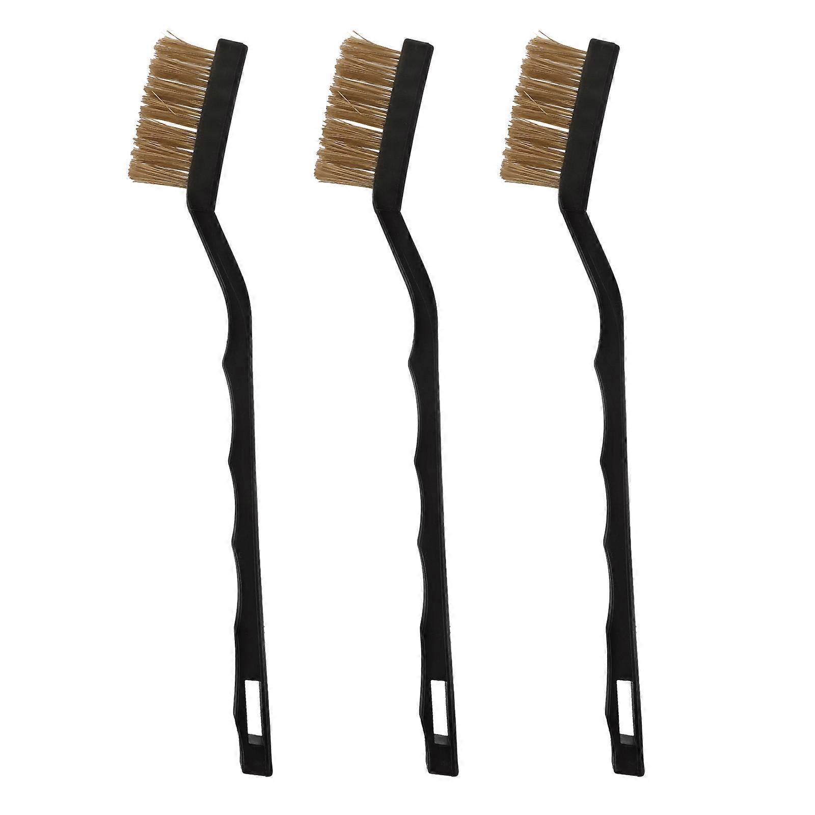 Cleaning Brush Rust Removal Tool Small Metal Brush For Home Use 6.9X0.8X0.4in 3Pcs
