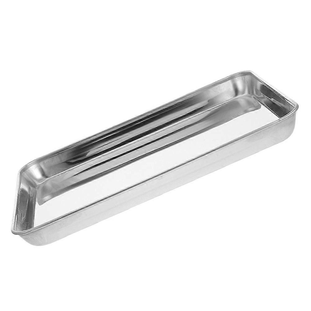 Stainless Steel Tray For Appetizers Metal Tray For Small Snacks Rectangular Shape Silver Color Versatile Use 1Pcs