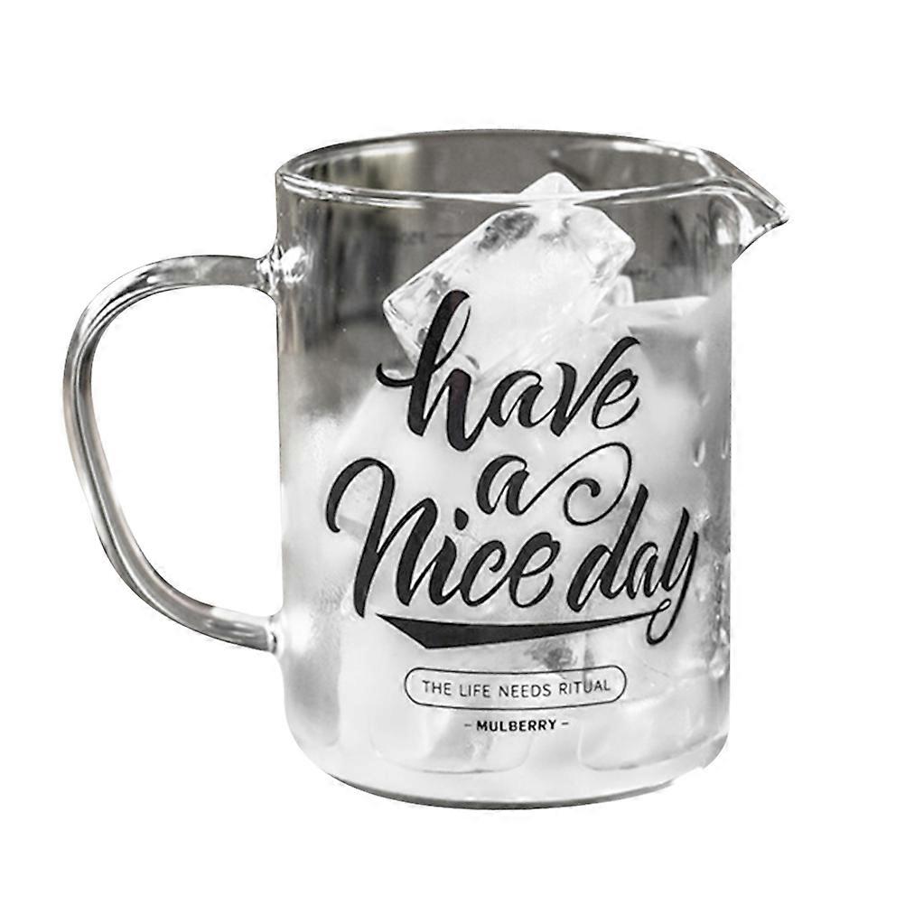 Small Liquid Measuring Cups Water Bottle for General Users Clear Double Scale Design 350ml 1Pack