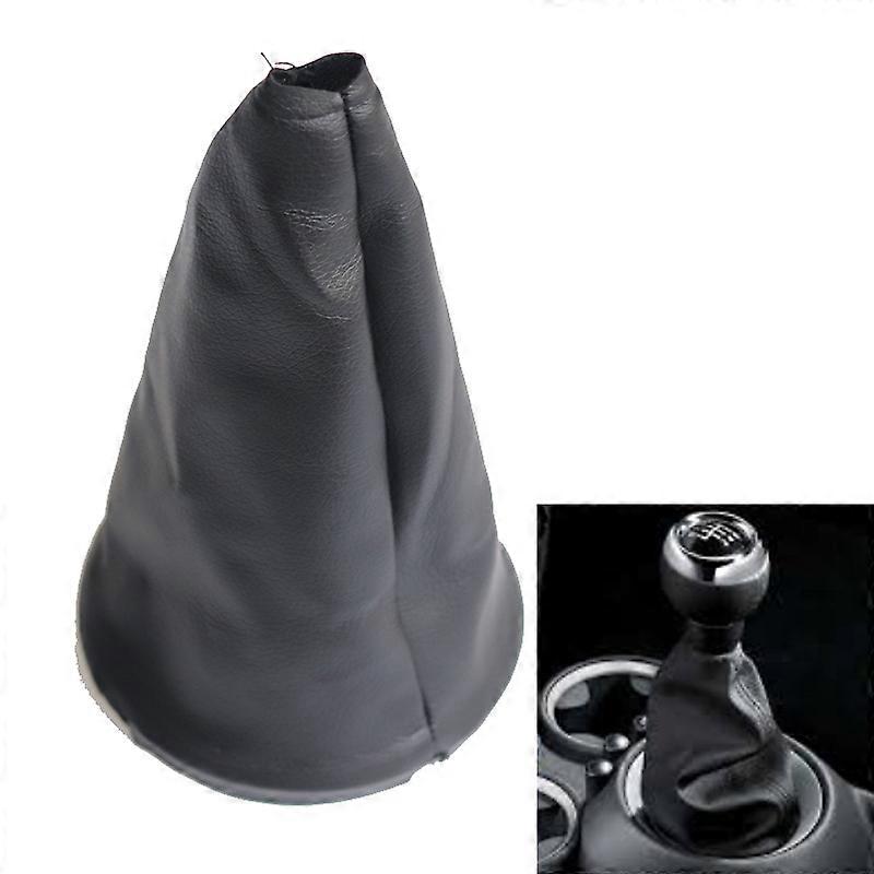 Leather Car Gear Shift Knob Gaitor Lever Shoe Cover Frame Manual For Mini Cooper R55 R57 R58 R59 R60 R61