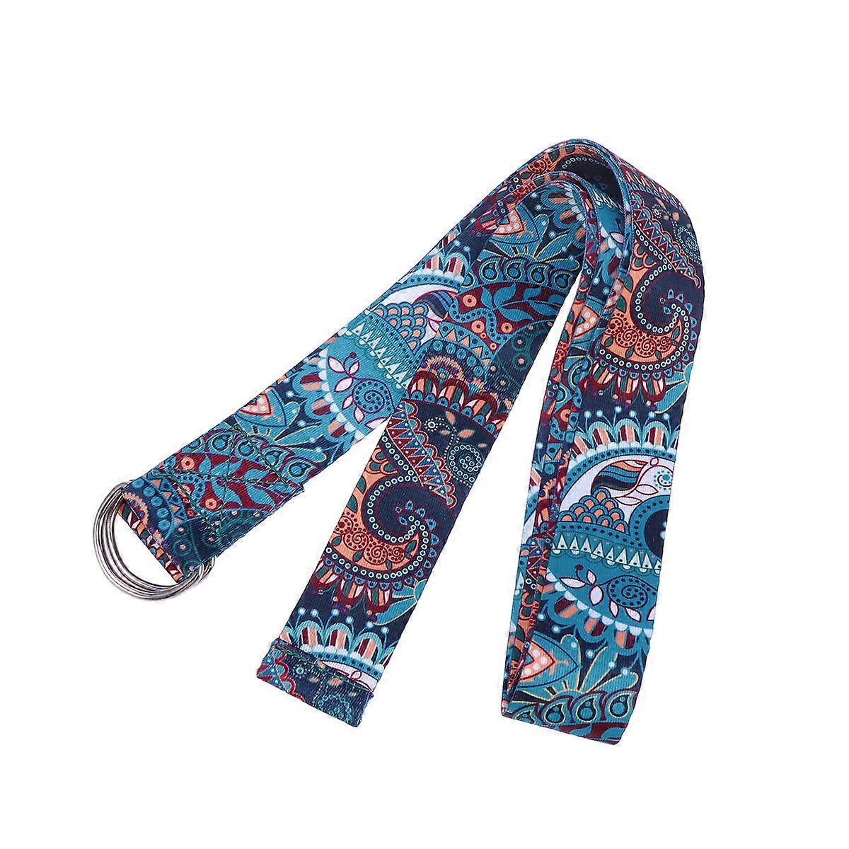 Yoga Fitness Stretching Strap Stretching Band Beginners Daily Exercise 183x3.8cm Polyester Cotton Flexibility Improvement 1Pcs