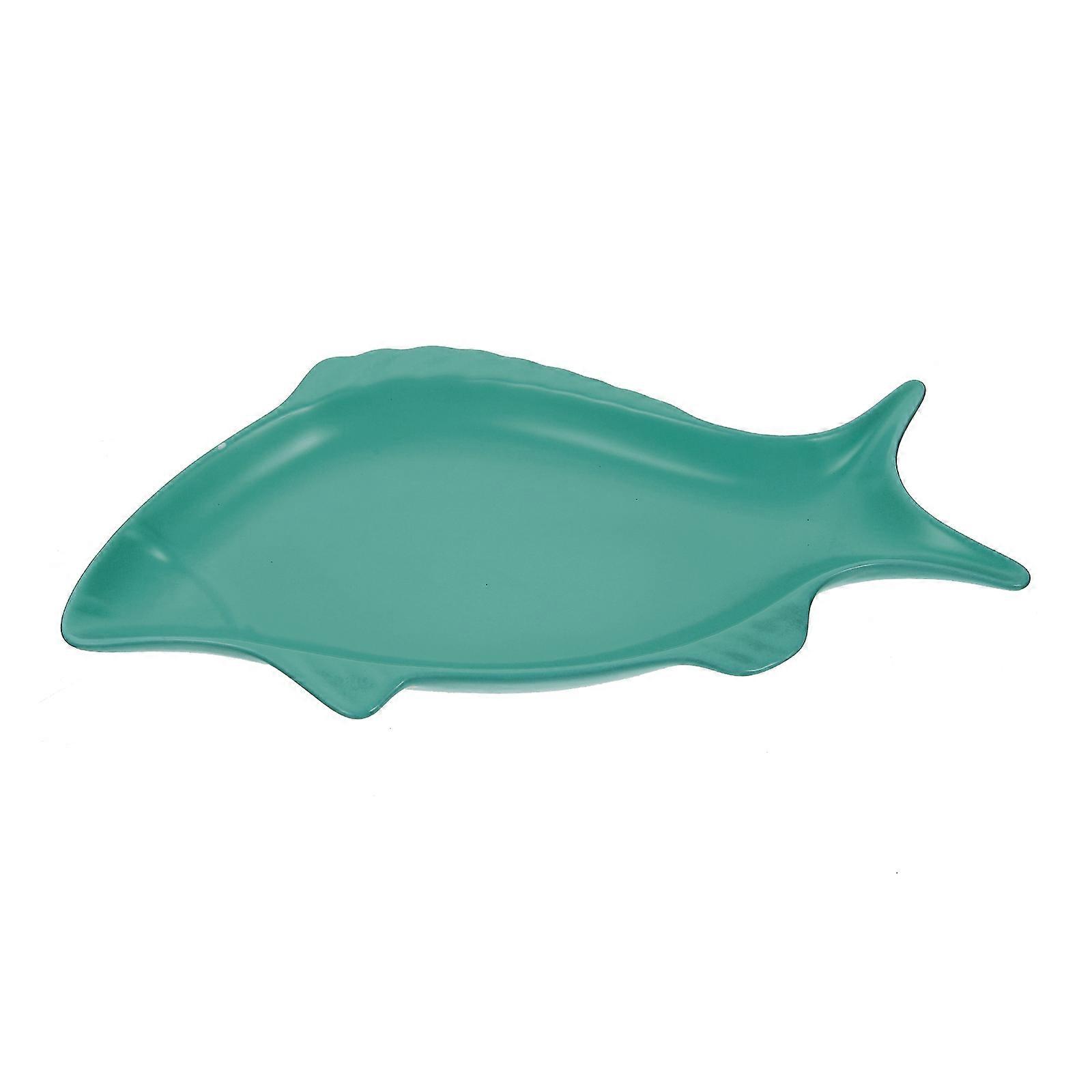 Fish Platter Multi Functional Serving Dishes Green 35X19CM Easy To Clean 1Pcs