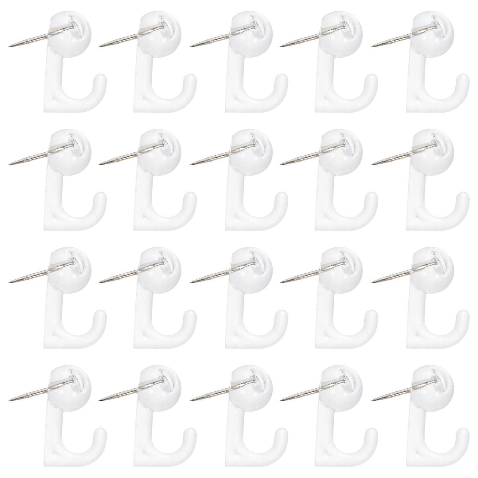 Dekorative Reißzwecken Mehrzweck Pushpin Hook Store Use Transparent 2,7X2,5X1CM Map Marking 50Set