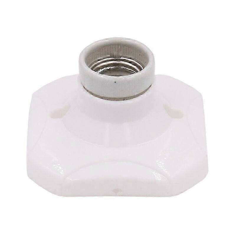LED E27 bulb socket, ceramic E27 socket and plastic base, E27 wall socket, white E27 socket with ring for hallway/ceiling/balcony lighting