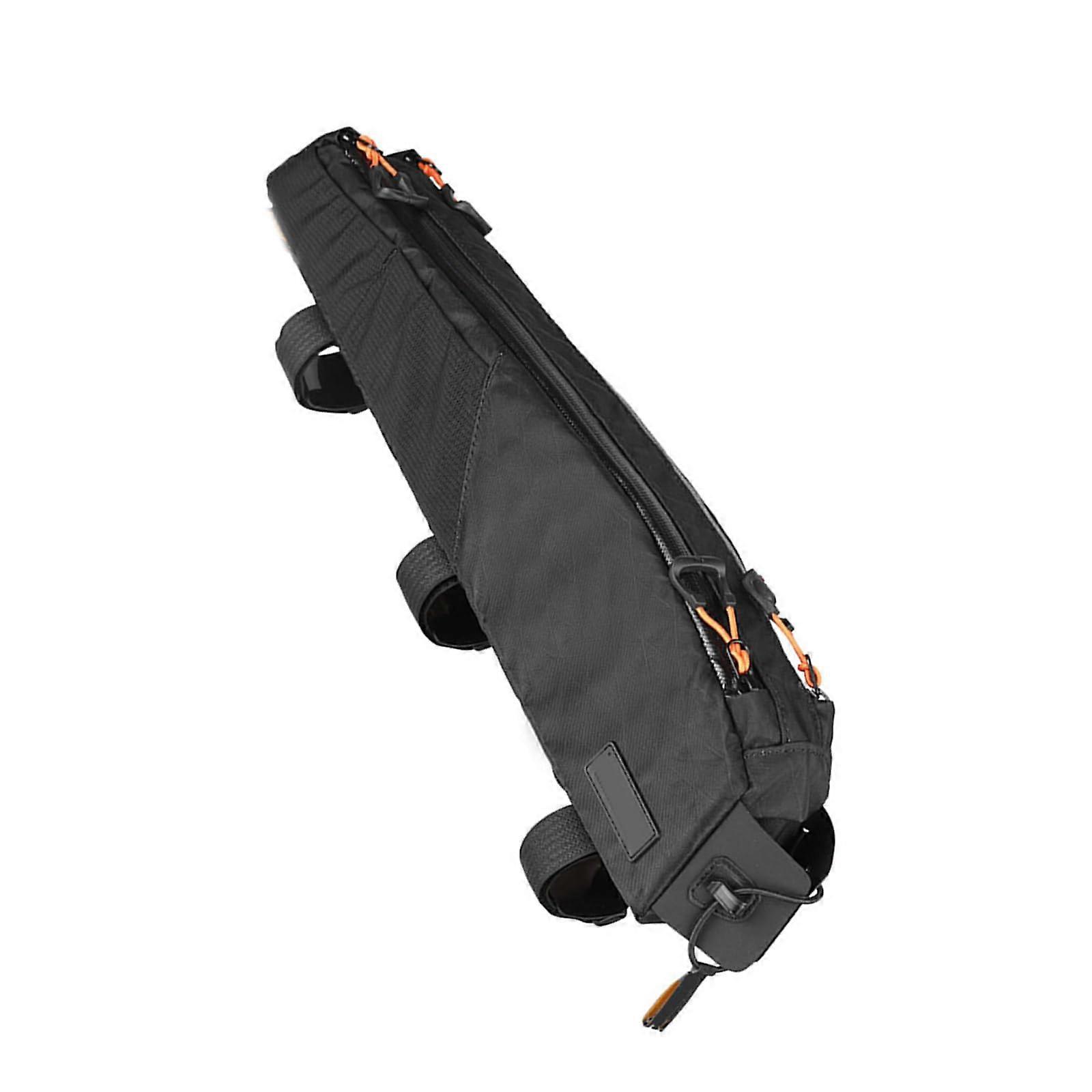 Bicycle with Triangle Bag, Triangle Bag, Cycles Front Saddle Bag, Bike Front Top Tube Bag Black