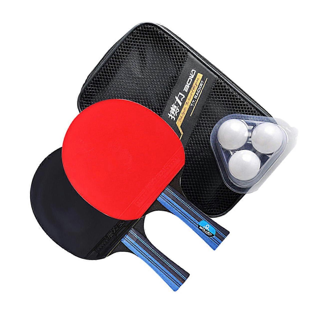 Table Tennis Bat Training Paddle, Double-Sided Wooden TT Paddle, 1 Set For Table Tennis, Student Practice