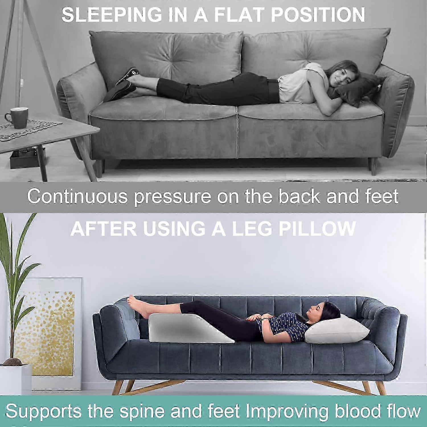Leg Elevation Pillow – Inflatable and Portable Leg Support to Improve Circulation and Reduce Swelling