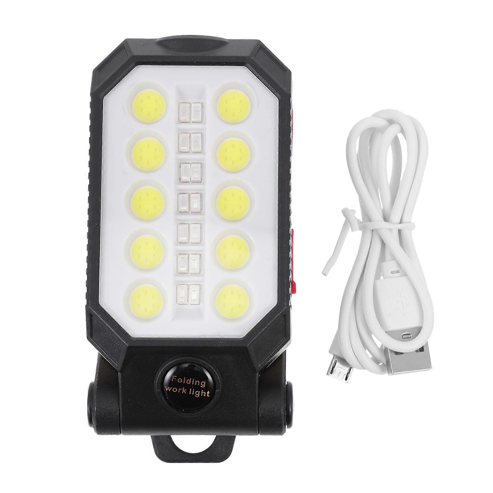 Portable Lights Led Work Lights for Outdoor Activities Home Use Emergencies Foldable Design 12.3X5.5cm Black 1Set