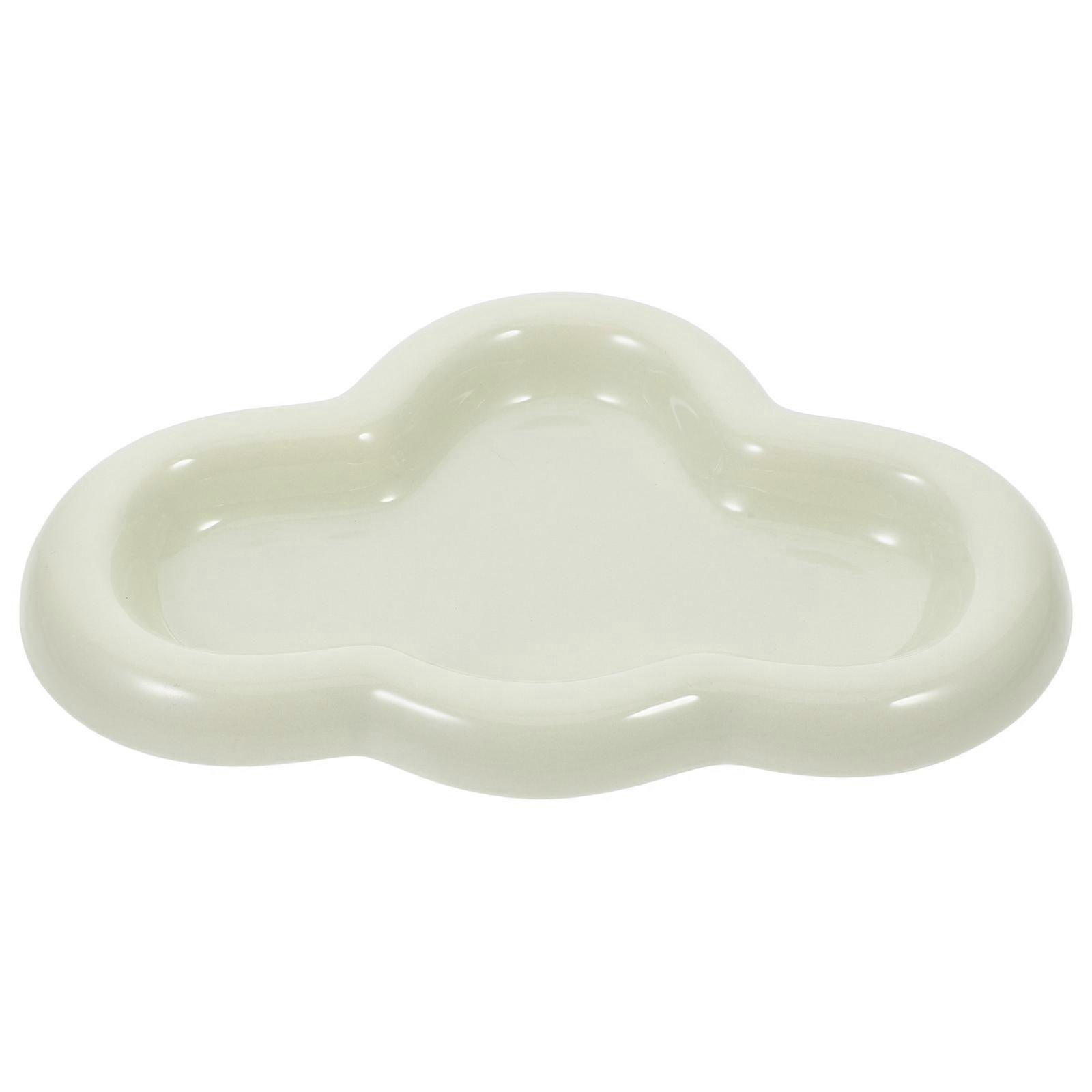 Smooth Ceramic Jewelry Tray Decorative Plate For Rings And Keys 22.00X14.50X2.70CM 1Pack