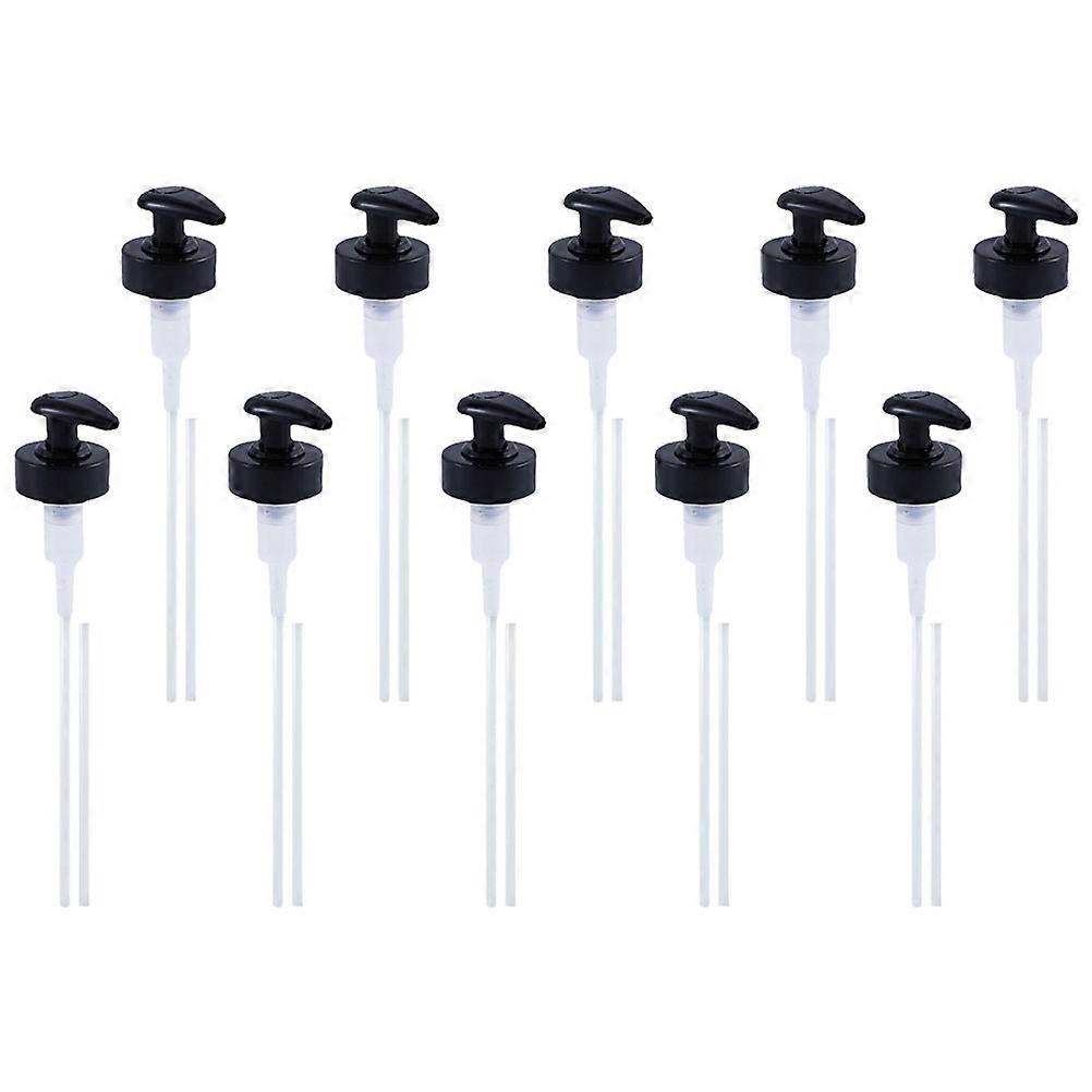 Oyster Sauce Squeezer Squeeze Pumps for Oyster Sauce Bottle Condiment Bottles Elegant Black 32x3.4x3.4cm Replacement Nozzle 10Sets