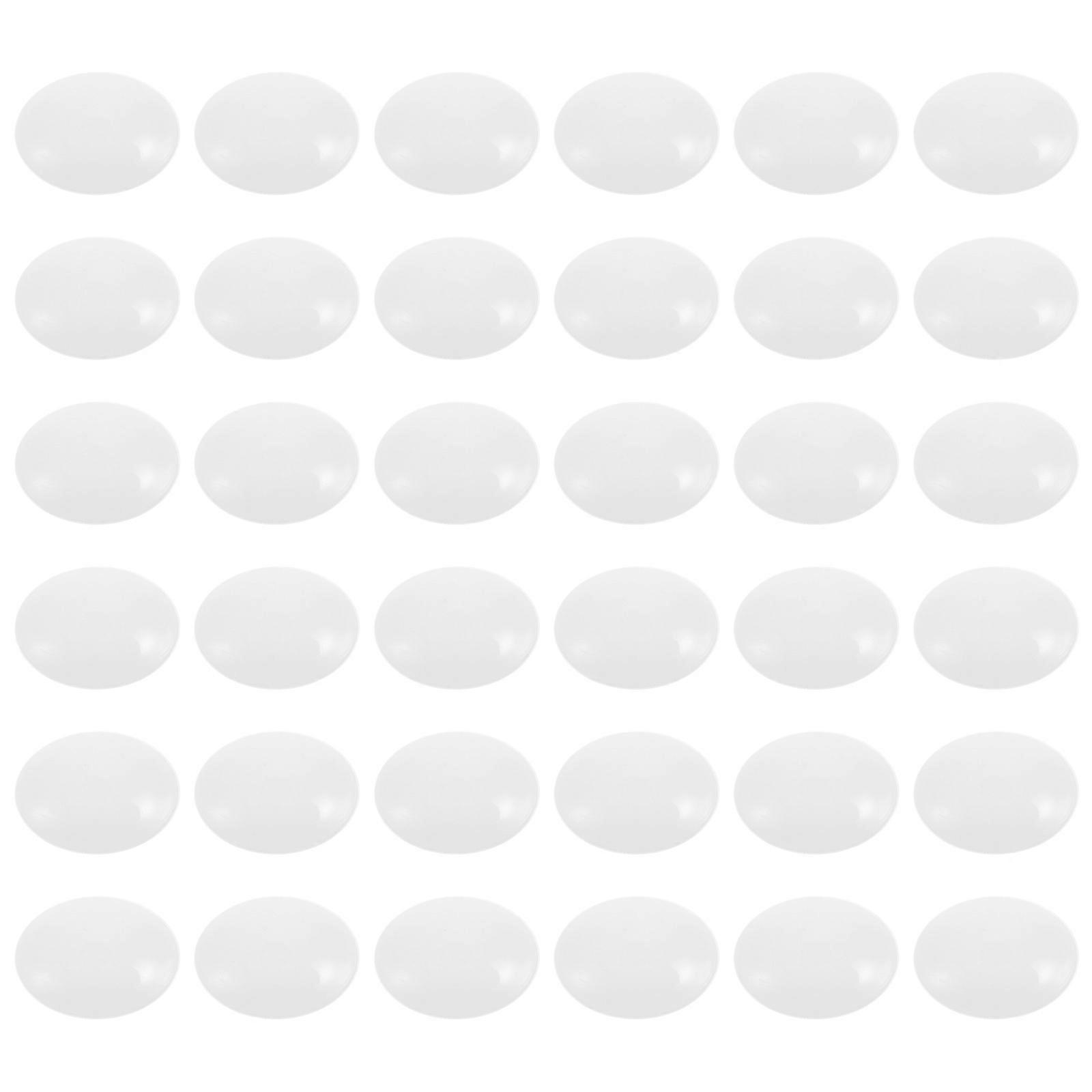 Novelty Buttons DIY Round Buttons For Bag Making Projects 100Pcs White Plastic