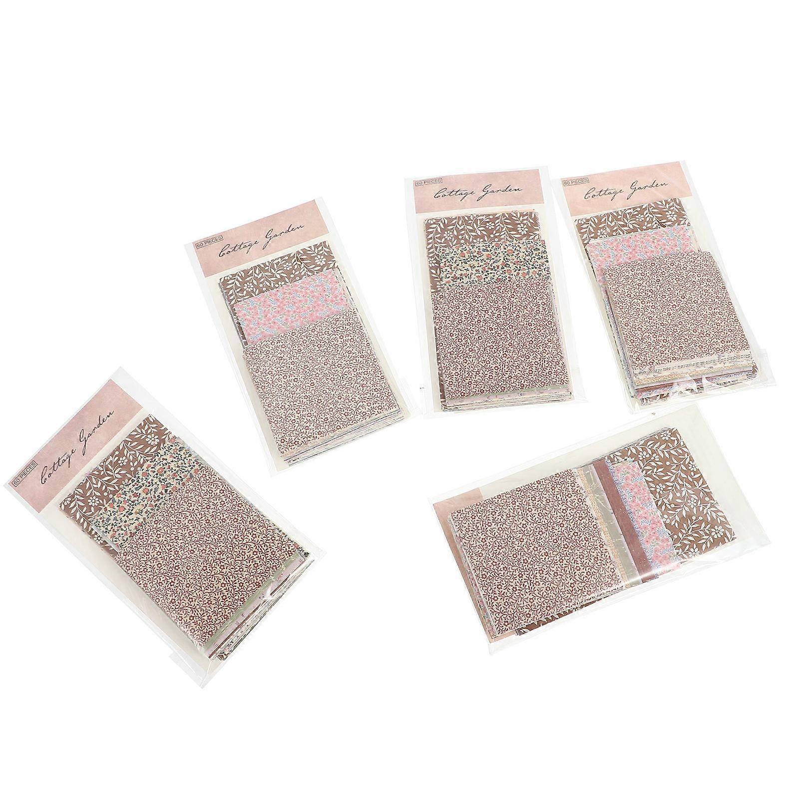 Aesthetic Scrapbooking Supply Floral Theme Diy Material Artists Assorted Color 6x11cm Journal Scrapbooking Supplies 5Set