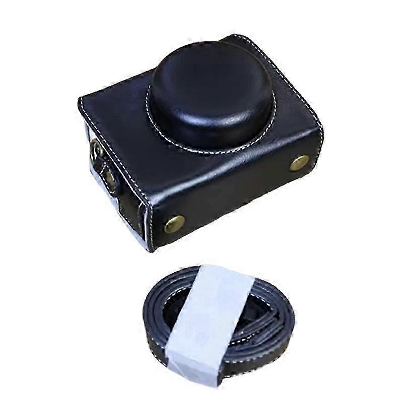 Type E PU Leather Case for a Camera, Full Protection Carrying Bag with Shoulder Strap