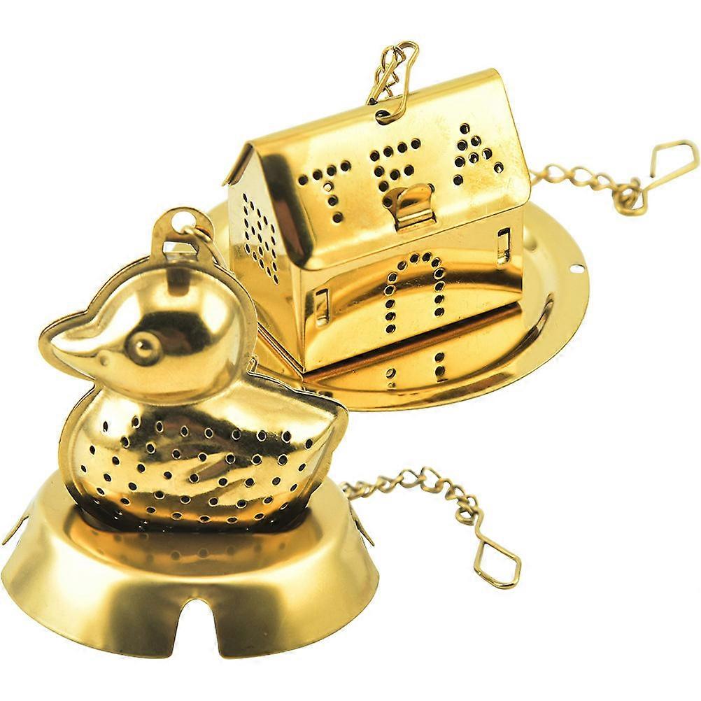 Fine Mesh Tea Filter Tea Infuser Practical Design Kitchen Utensil Duck Shape 2Pcs