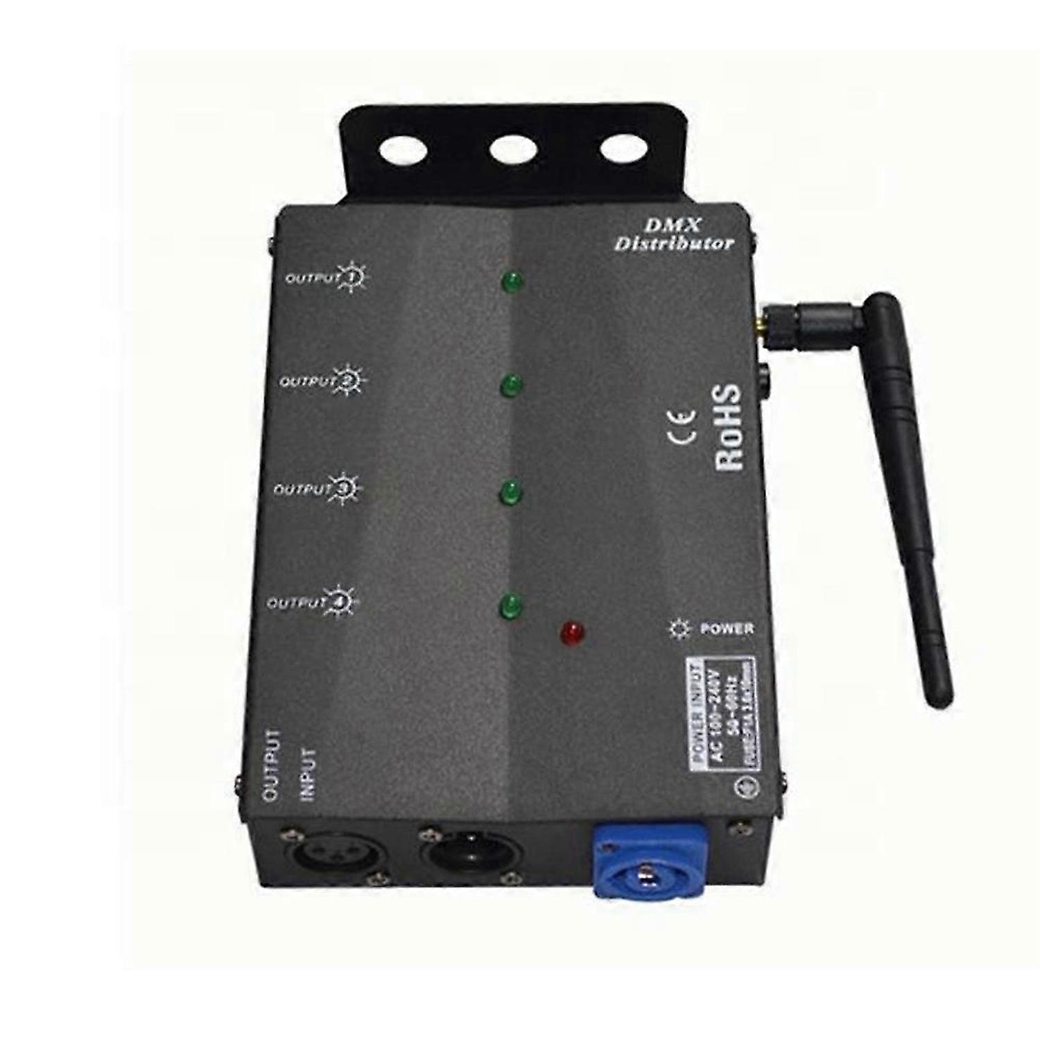 4 Way Wireless Separate DMX512 Splitter Distributor DMX512/1990 Signal Data 1 Input 4 Output Side In