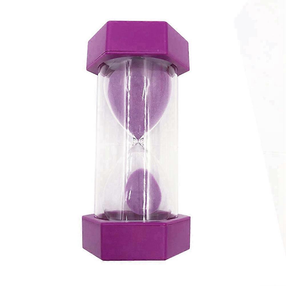 Unique Hourglass Simple Hexagon Sand Timer Home Decoration Purple 6.5 x 6.5 x 13 cm Time Management 1Pcs