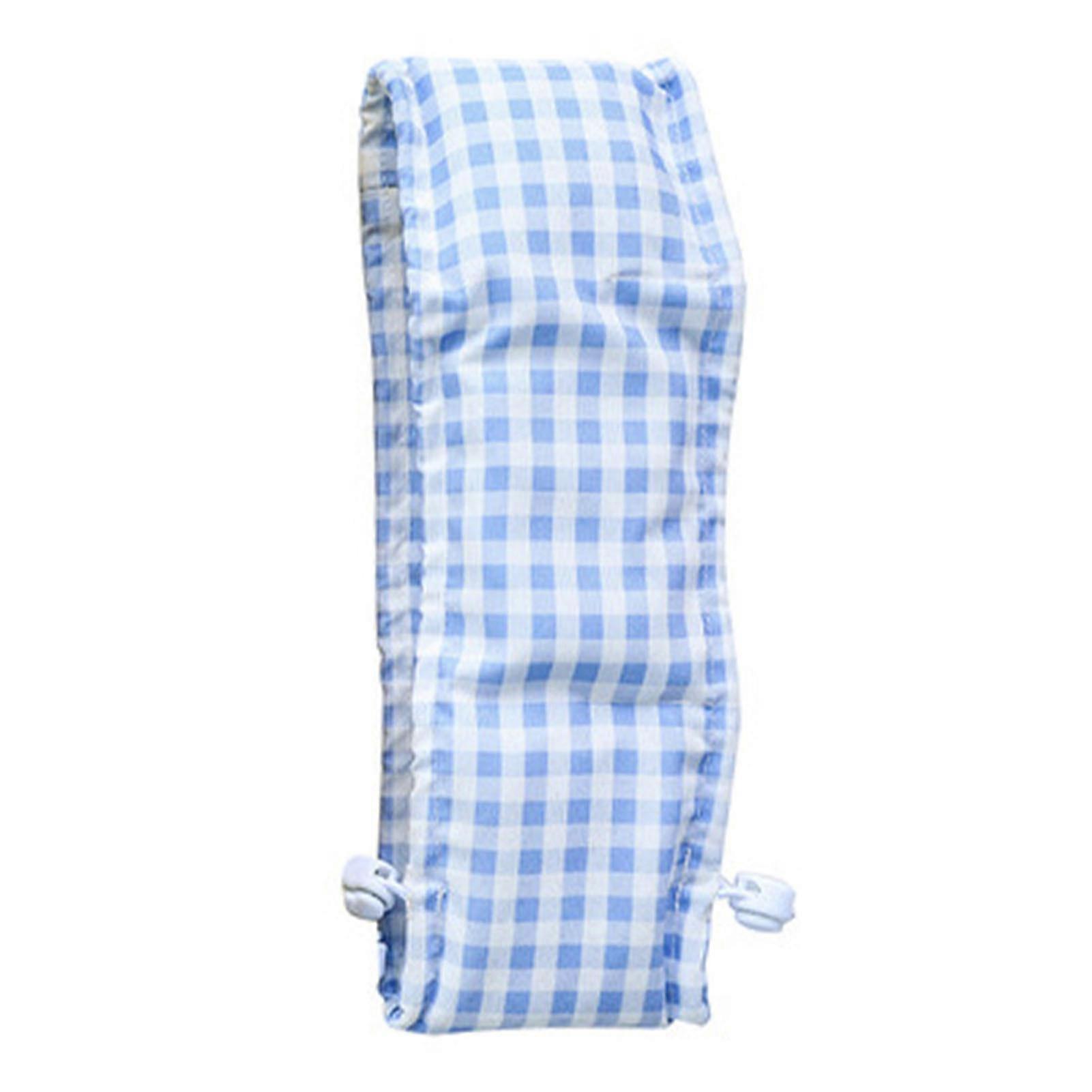 Dog Cooling Collar Double Ended Drawstring Reduce Temperature Adjustable Dog Cooling Collar for Walks Sports Blue Grid M(45‑60cm)
