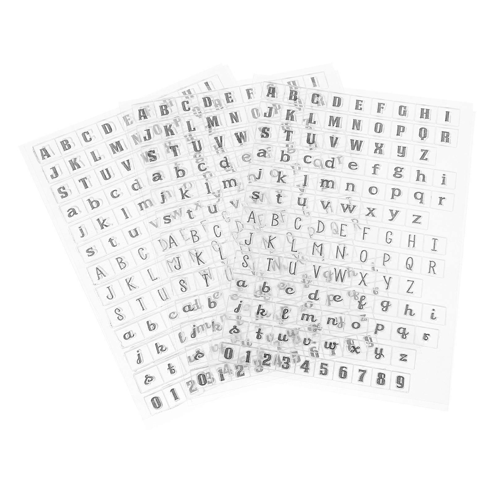 Card Stamp Card Making Letter Stamps For Crafting Silicone Material Creative Supplies 3Pcs