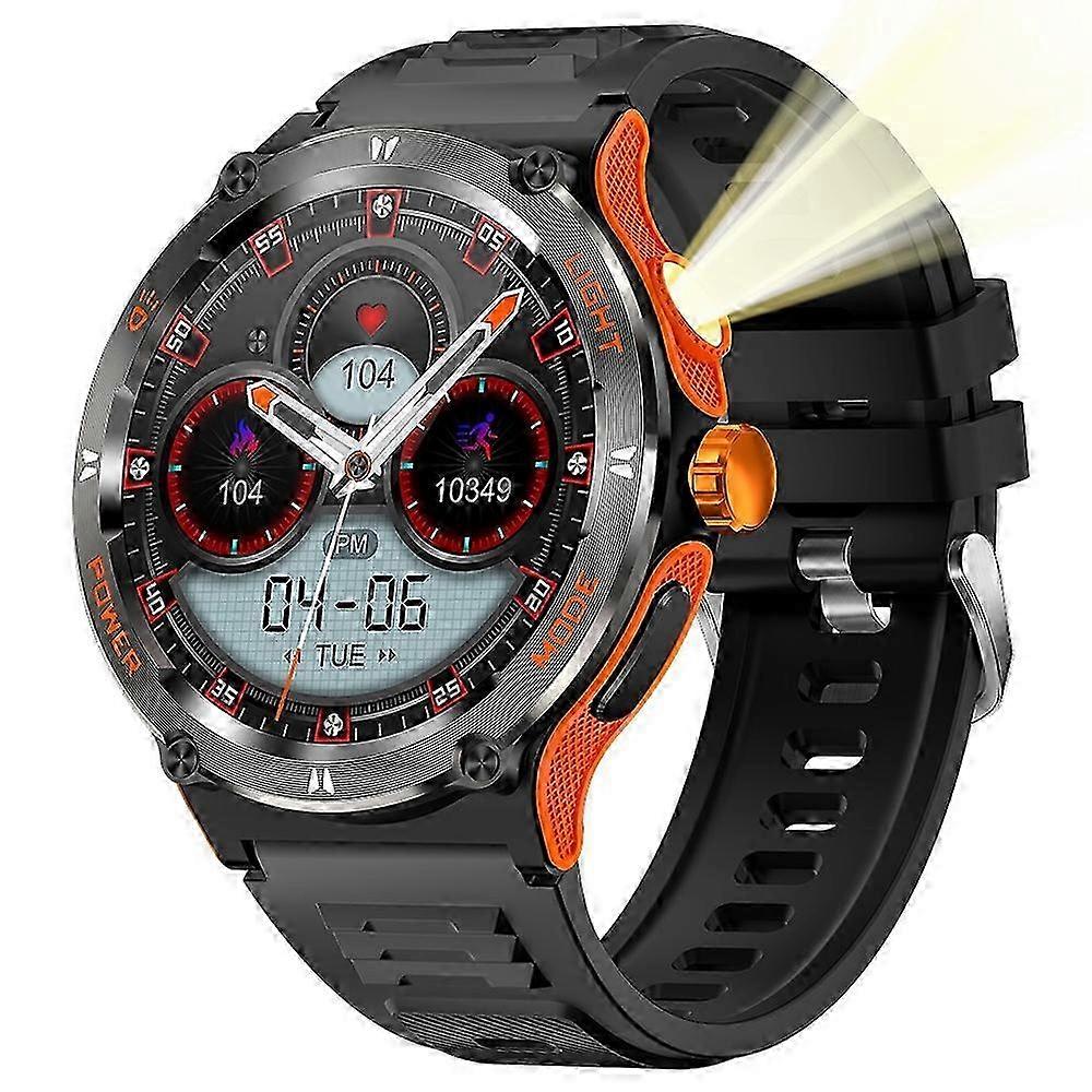 Type C Smart Watch with 1.53 HD Screen, Outdoor Lamp, Compass, Bluetooth Call, and Fitness Features