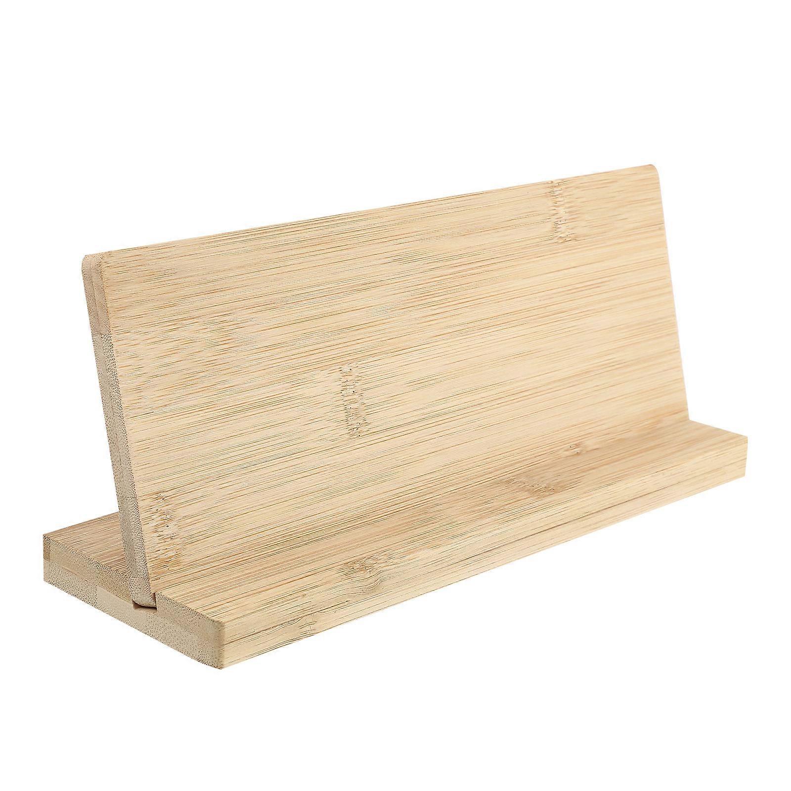 1 Set Bamboo Blank Sign Plaque Board Name Board with Base