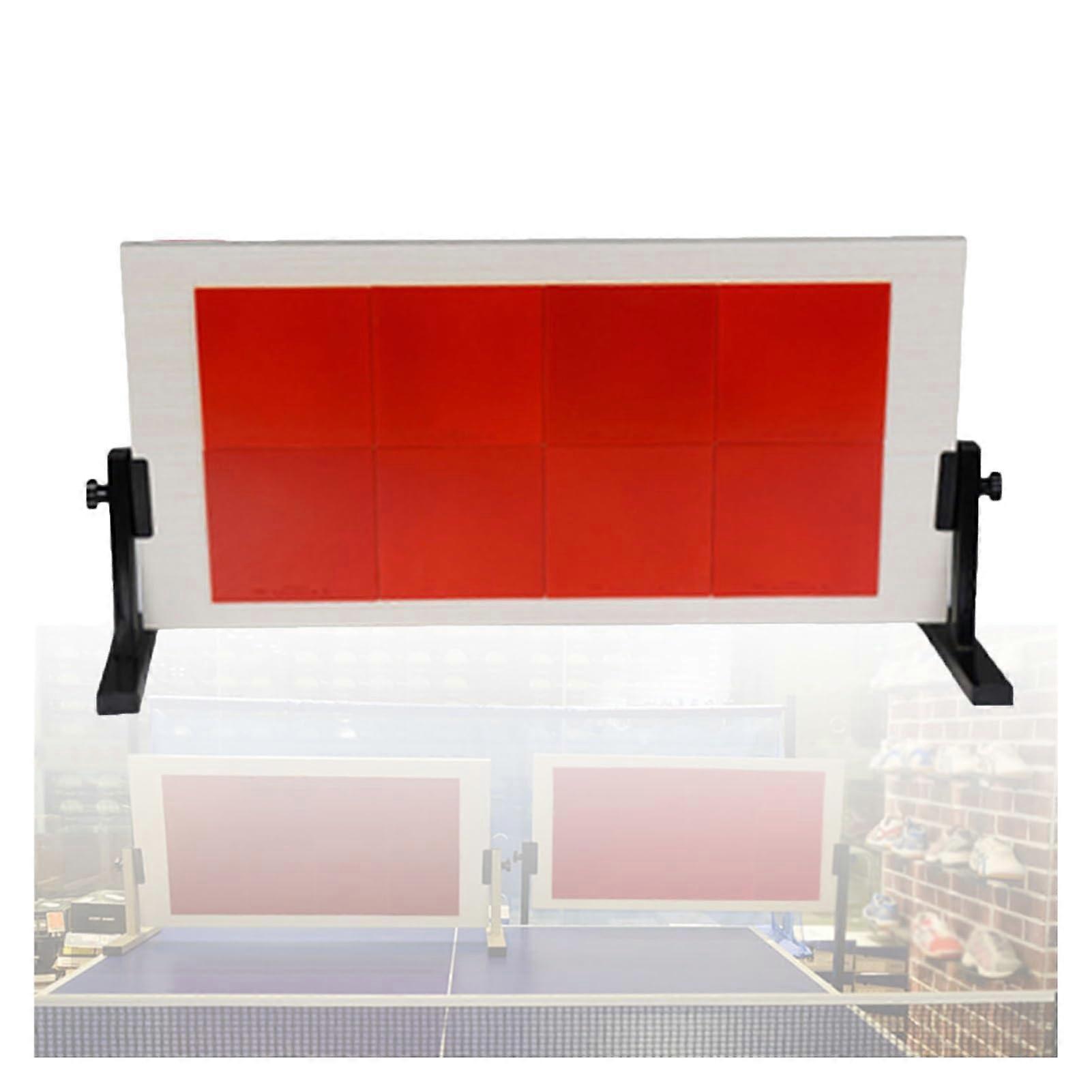 Table Tennis Rebound Board, Ping Pong Sparring Board for Countertop, 360° Adjustable Angle, for Home Fitness School (Red) 66x33cm Red