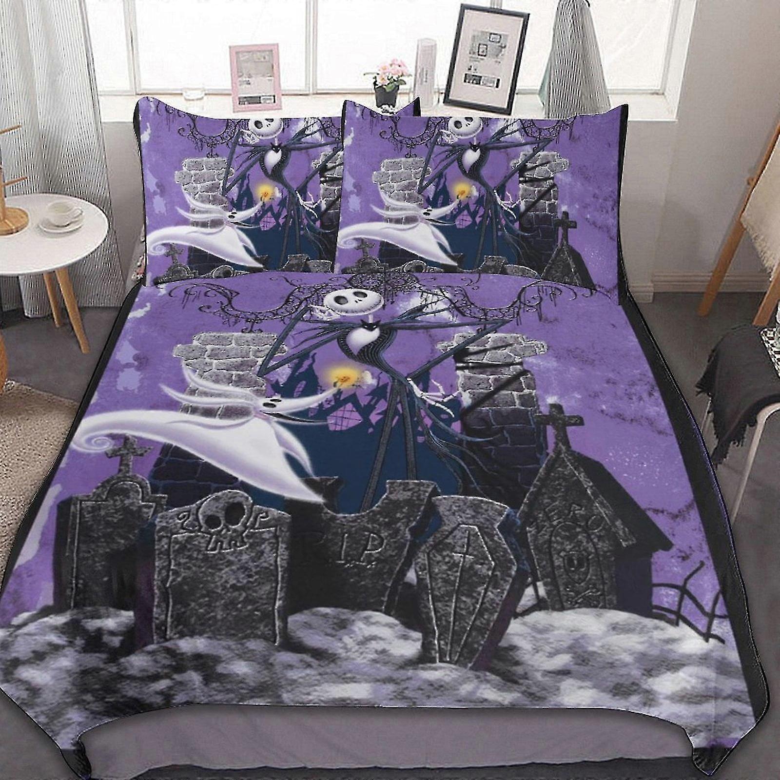 3 st lakan set Andningsbart påslakan med 2 kuddar Shams Soft All Seasons sängkläder set lämpligt för temainredning