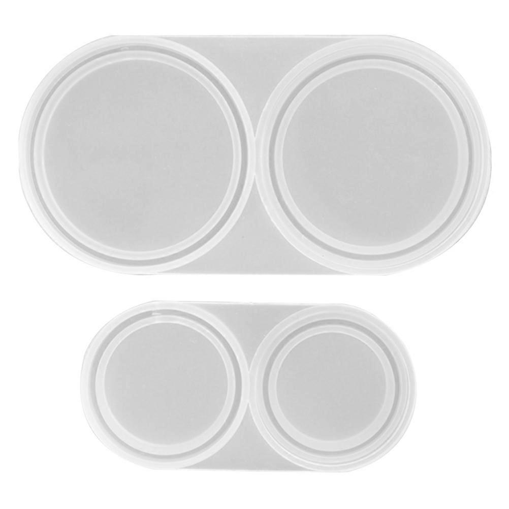Resin Box Mold Coin Capsule Mold Round Commemorative Coin Collection 2Pcs