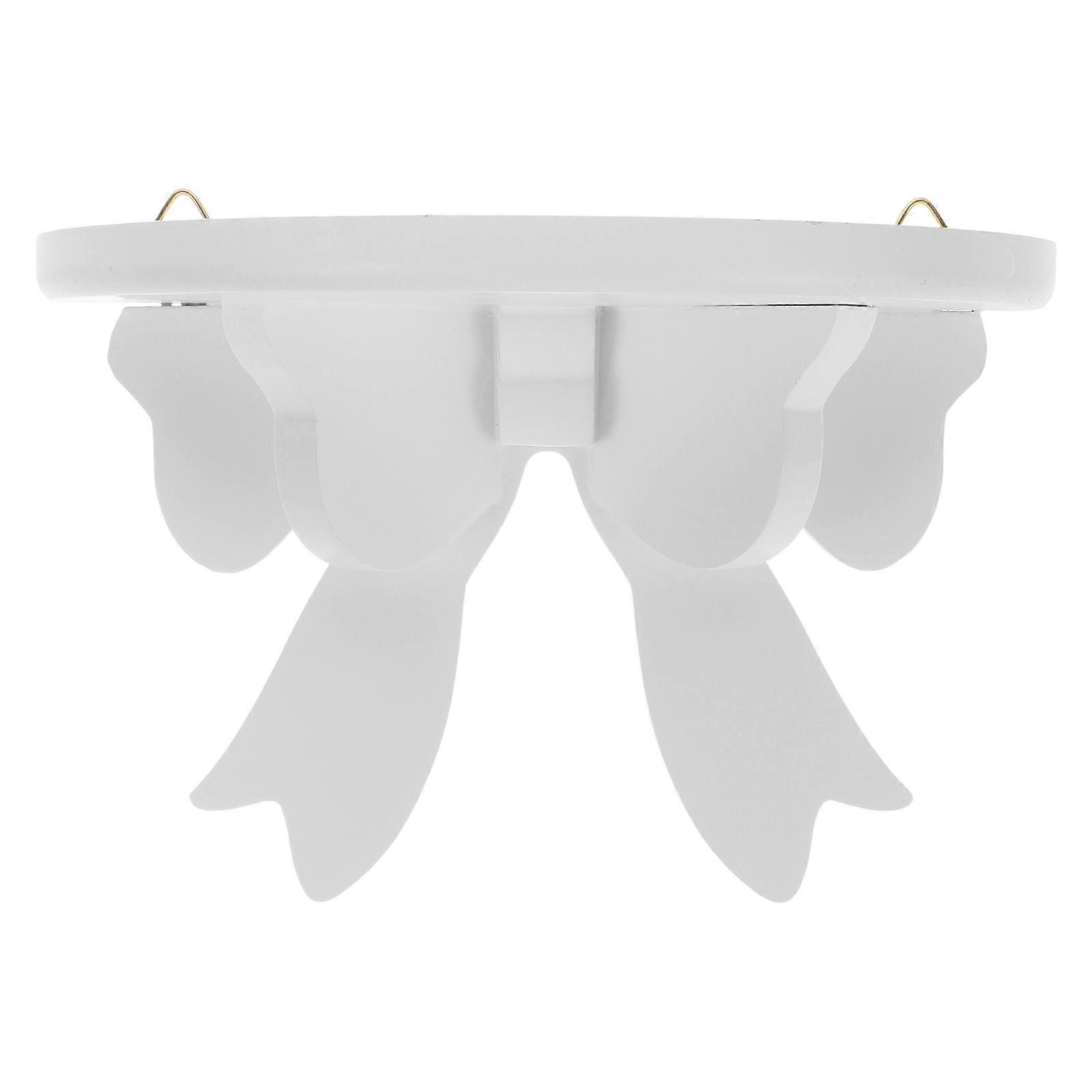 Wall-Mounted Floating Shelf White Wooden Wall Organizer for Storage with Space-Saving