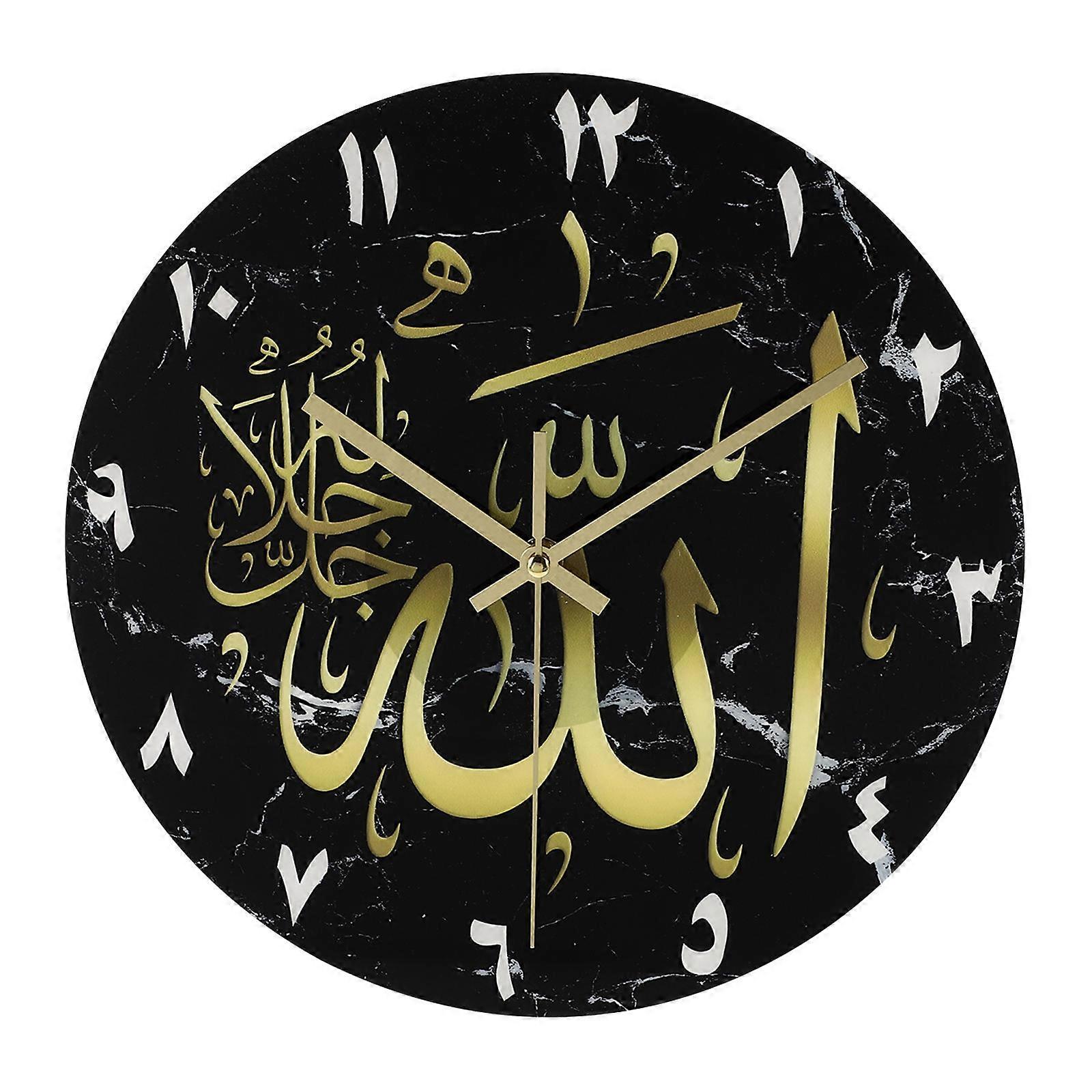 Round Wall Clock Creative Clock Commercial Use Acrylic Material Silent Operation 1Set