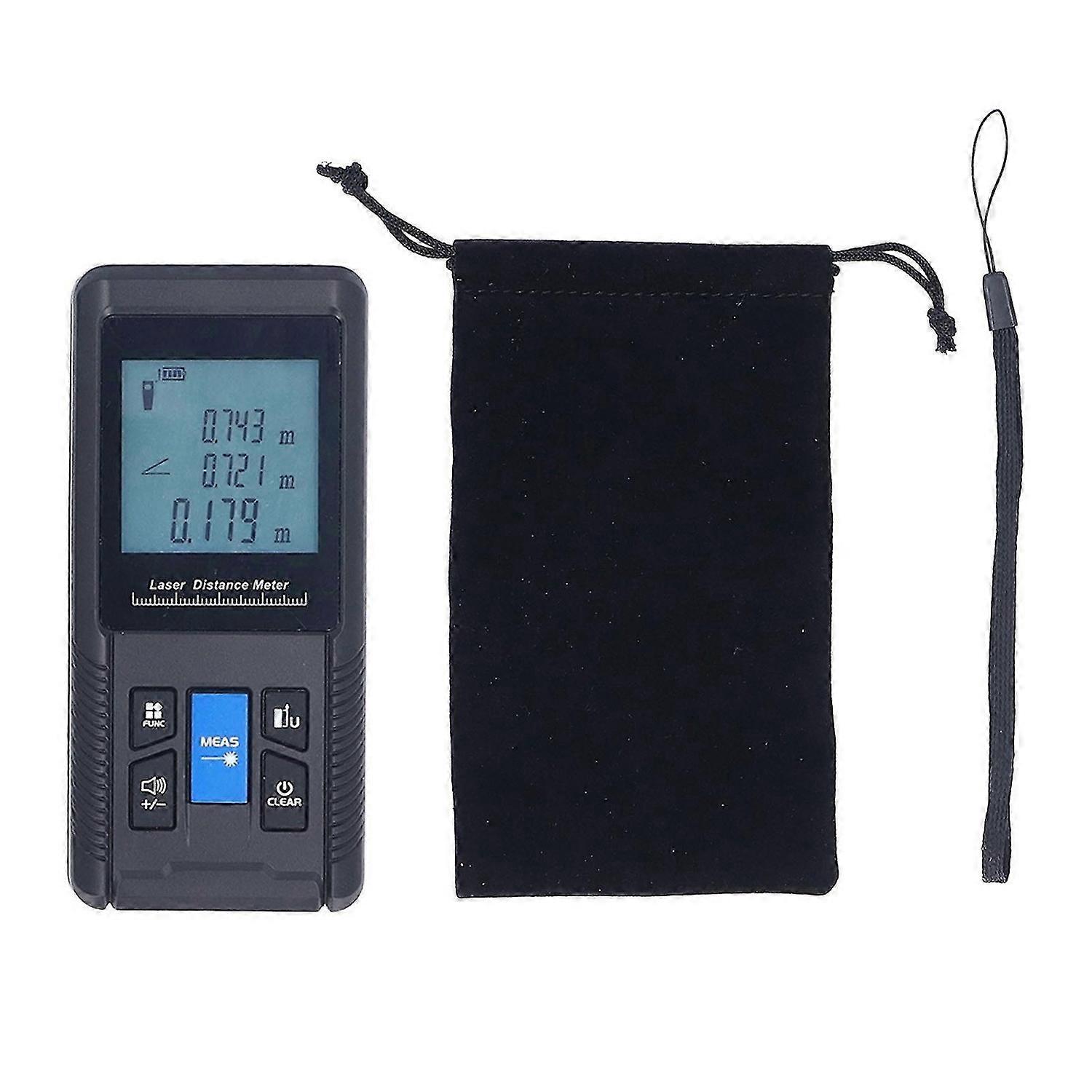 Distance Measure Large Backlit Display Meter 70M Portable Handle Range Finder Measurement Tool Device X70